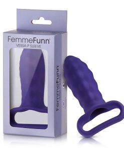 Femmefunn Versa P Sleeve Textured Silicone Bullet Sheath Dark Purple