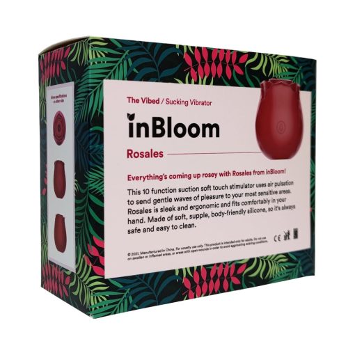 inBloom Rosales Rose-Shaped Sucking Vibrator Red - Image 3