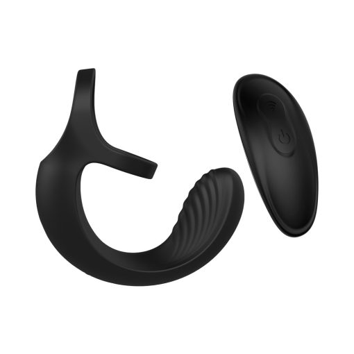 Zero Tolerance Vibrating Ball Cradle Rechargeable Remote-Controlled Silicone Cockring Black - Image 2