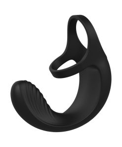 Zero Tolerance Vibrating Ball Cradle Rechargeable Remote-Controlled Silicone Cockring Black