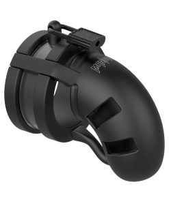 Shots Mancage Model 18 Adjustable 3.5 In. Silicone Ballsplitter Cock Cage Black