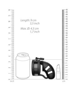 Shots Mancage Model 18 Adjustable 3.5 In. Silicone Ballsplitter Cock Cage Black