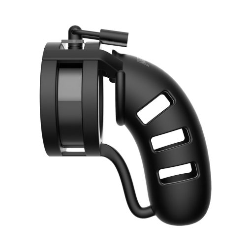 Shots Mancage Model 19 Adjustable 4.5 In. Silicone Ballsplitter Cock Cage Black - Image 2