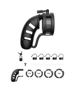 Shots Mancage Model 19 Adjustable 4.5 In. Silicone Ballsplitter Cock Cage Black