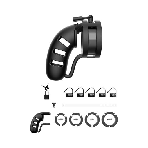 Shots Mancage Model 19 Adjustable 4.5 In. Silicone Ballsplitter Cock Cage Black - Image 4