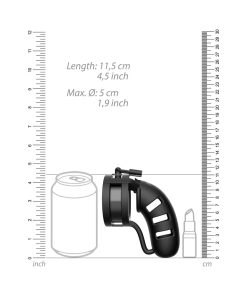 Shots Mancage Model 19 Adjustable 4.5 In. Silicone Ballsplitter Cock Cage Black