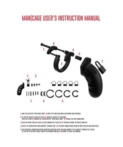 Shots Mancage Model 21 Adjustable 4.5 In. Silicone Chastity Cock Cage Black