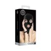 Ouch! Velvet Full-Head Mask With Eye And Mouth Opening Black