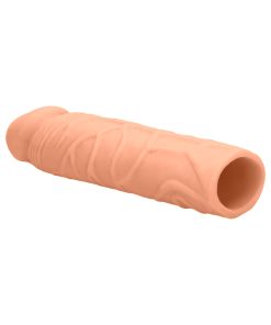 Realrock Realistic Veiny 7 In. Penis Sleeve Extender Beige