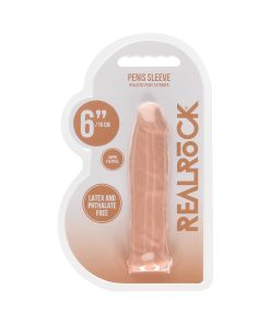 Realrock Realistic 6 In. Penis Sleeve Extender Beige