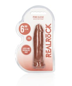 Realrock Realistic 6 In. Penis Sleeve Extender Tan