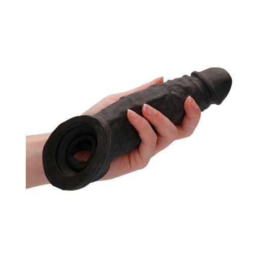 Realrock Realistic 9 In. Penis Sleeve Extender Sling Black - Image 9