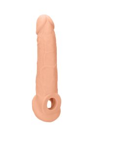 Realrock Realistic 9 In. Penis Sleeve Extender Sling Beige