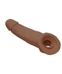 Realrock Realistic 9 In. Penis Sleeve Extender Sling Tan