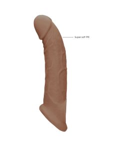 Realrock Realistic 9 In. Penis Sleeve Extender Sling Tan