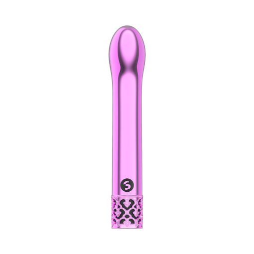 Royal Gems Jewel Rechargeable Curved Abs Bullet Vibrator Pink - Image 2