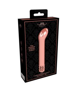 Royal Gems Jewel Rechargeable Curved Abs Bullet Vibrator Rose Gold