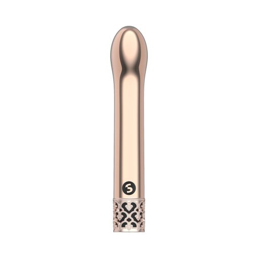 Royal Gems Jewel Rechargeable Curved Abs Bullet Vibrator Rose Gold - Image 4