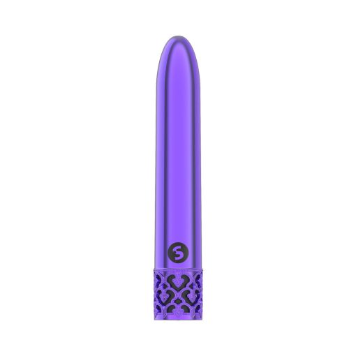 Royal Gems Shiny Rechargeable Abs Bullet Vibrator Purple - Image 2
