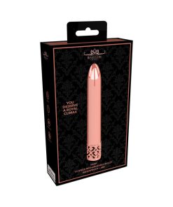 Royal Gems Shiny Rechargeable Abs Bullet Vibrator Rose Gold