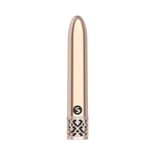 Royal Gems Shiny Rechargeable Abs Bullet Vibrator Rose Gold - Image 2
