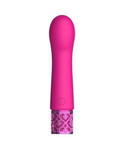 Royal Gems Bijou Rechargeable Curved Silicone Bullet Vibrator Pink