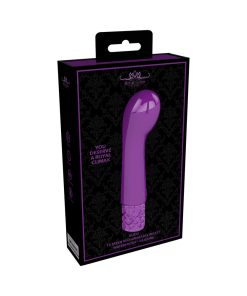 Royal Gems Bijou Rechargeable Curved Silicone Bullet Vibrator Purple