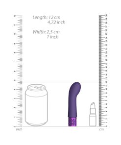 Royal Gems Bijou Rechargeable Curved Silicone Bullet Vibrator Purple