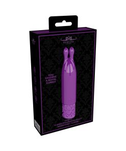 Royal Gems Twinkle Rechargeable Silicone Bullet Vibrator With Ears Purple