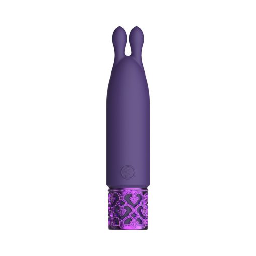 Royal Gems Twinkle Rechargeable Silicone Bullet Vibrator With Ears Purple - Image 2
