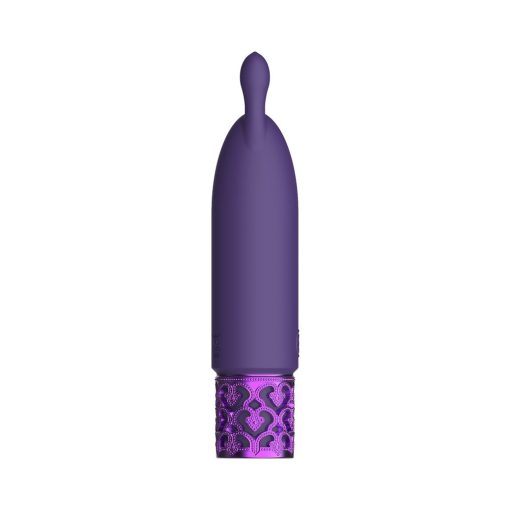 Royal Gems Twinkle Rechargeable Silicone Bullet Vibrator With Ears Purple - Image 4