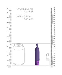 Royal Gems Twinkle Rechargeable Silicone Bullet Vibrator With Ears Purple