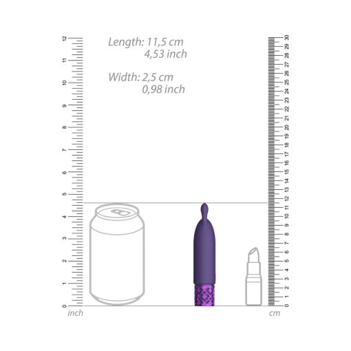 Royal Gems Twinkle Rechargeable Silicone Bullet Vibrator With Ears Purple - Image 5