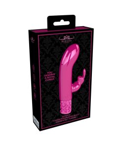 Royal Gems Dazzling Rechargeable Silicone Miniature Rabbit Vibrator Pink