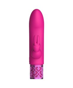 Royal Gems Dazzling Rechargeable Silicone Miniature Rabbit Vibrator Pink