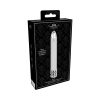 Royal Gems Shiny Rechargeable 10-Speed Bullet Vibrator Silver