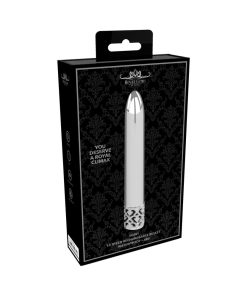 Royal Gems Shiny Rechargeable 10-Speed Bullet Vibrator Silver