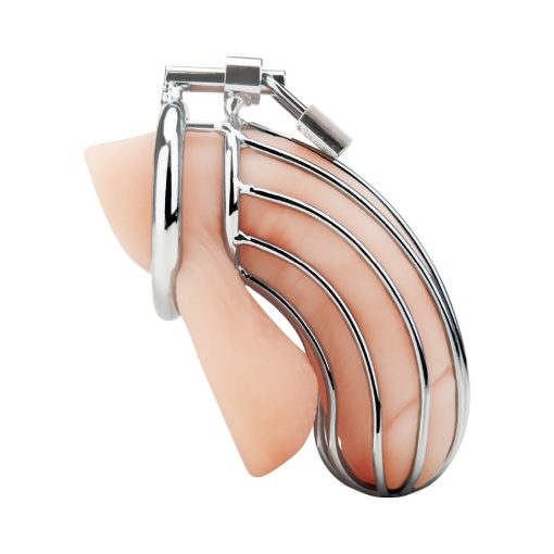 Blue Line Prisoner Cock Cage Silver - Image 3