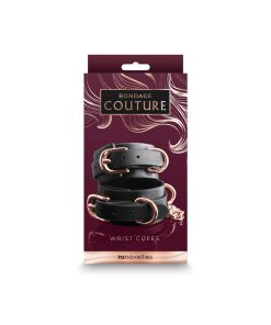 Bondage Couture Wrist Cuffs Black