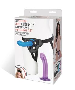 Lux Fetish 3-Piece Beginners Strap-On & Pegging Set