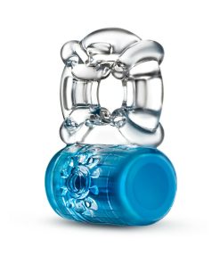 Play With Me Pleaser Rechargeable Vibrating C-Ring Blue