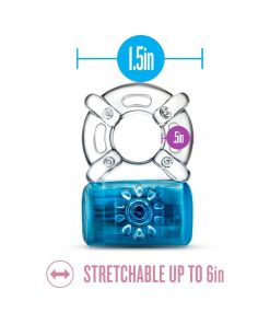 Play With Me Pleaser Rechargeable Vibrating C-Ring Blue