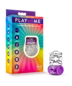 Play With Me Pleaser Rechargeable Vibrating C-Ring Purple