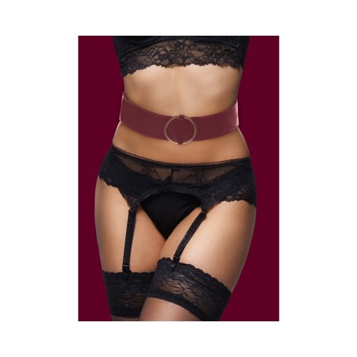 Ouch! Halo Ringed Waist Restraint Belt Burgundy S/M - Image 4
