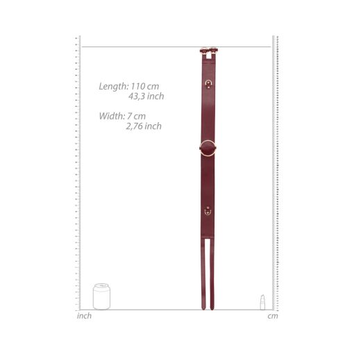 Ouch! Halo Ringed Waist Restraint Belt Burgundy S/M - Image 5
