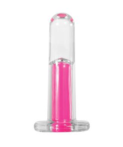 Gender X Pink Paradise Rechargeable Remote-Controlled Vibrating Curved Anal Plug Clear/Pink