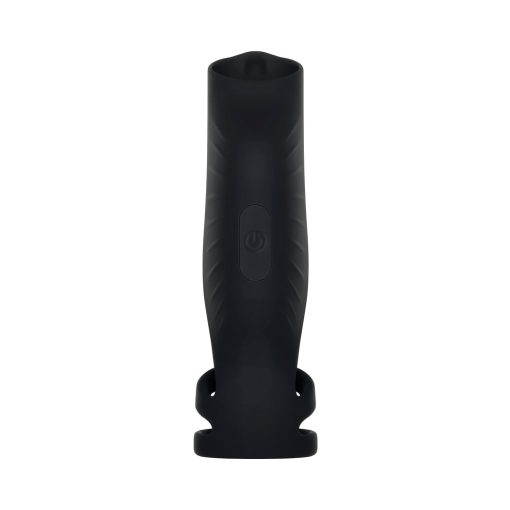 Gender X Rocketeer Rechargeable Triple-Ring Vibrating Silicone Penis Sheath Black - Image 2