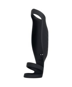 Gender X Rocketeer Rechargeable Triple-Ring Vibrating Silicone Penis Sheath Black