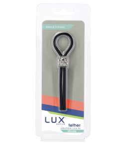 Lux Active Tether Adjustable Cock Tie Silicone Black  Lasso/Bolo