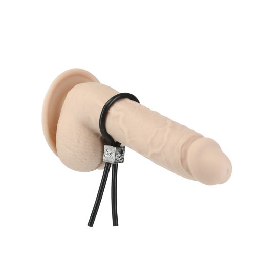 Lux Active Tether Adjustable Cock Tie Silicone Black  Lasso/Bolo - Image 2